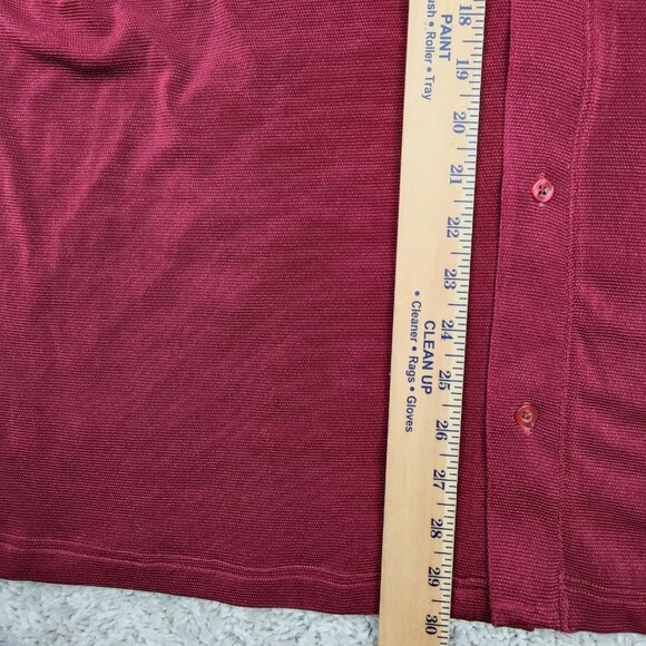 Strangers Only Base Martin 225 100% Acetate Nordstrom Shirt Size Large L Red US - Picture 5 of 6